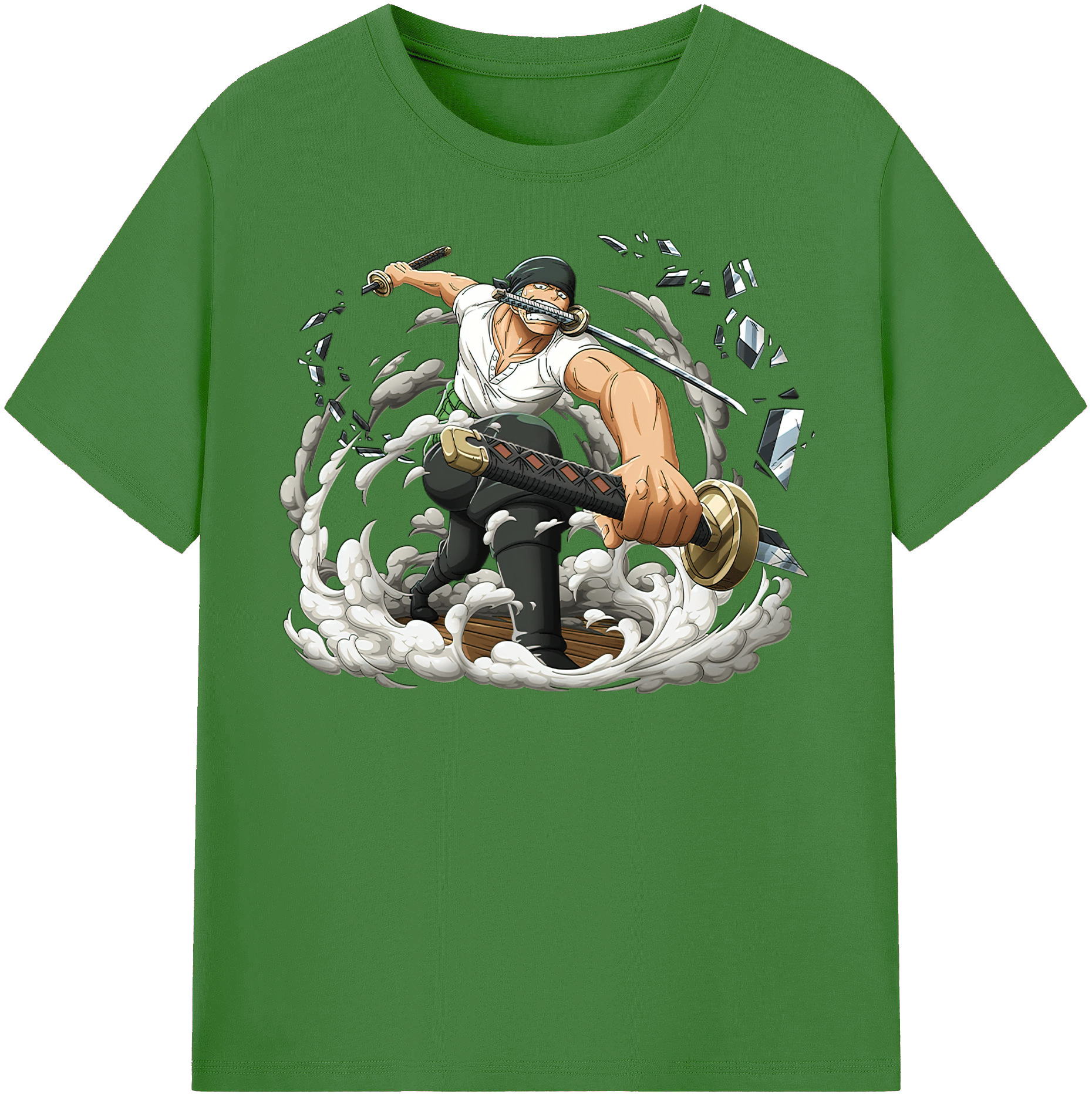 ワンピース ロロノア・ゾロ ONE PIECE Roronoa Zoro レディースカジュアルプリントTシャツ（綿100％）